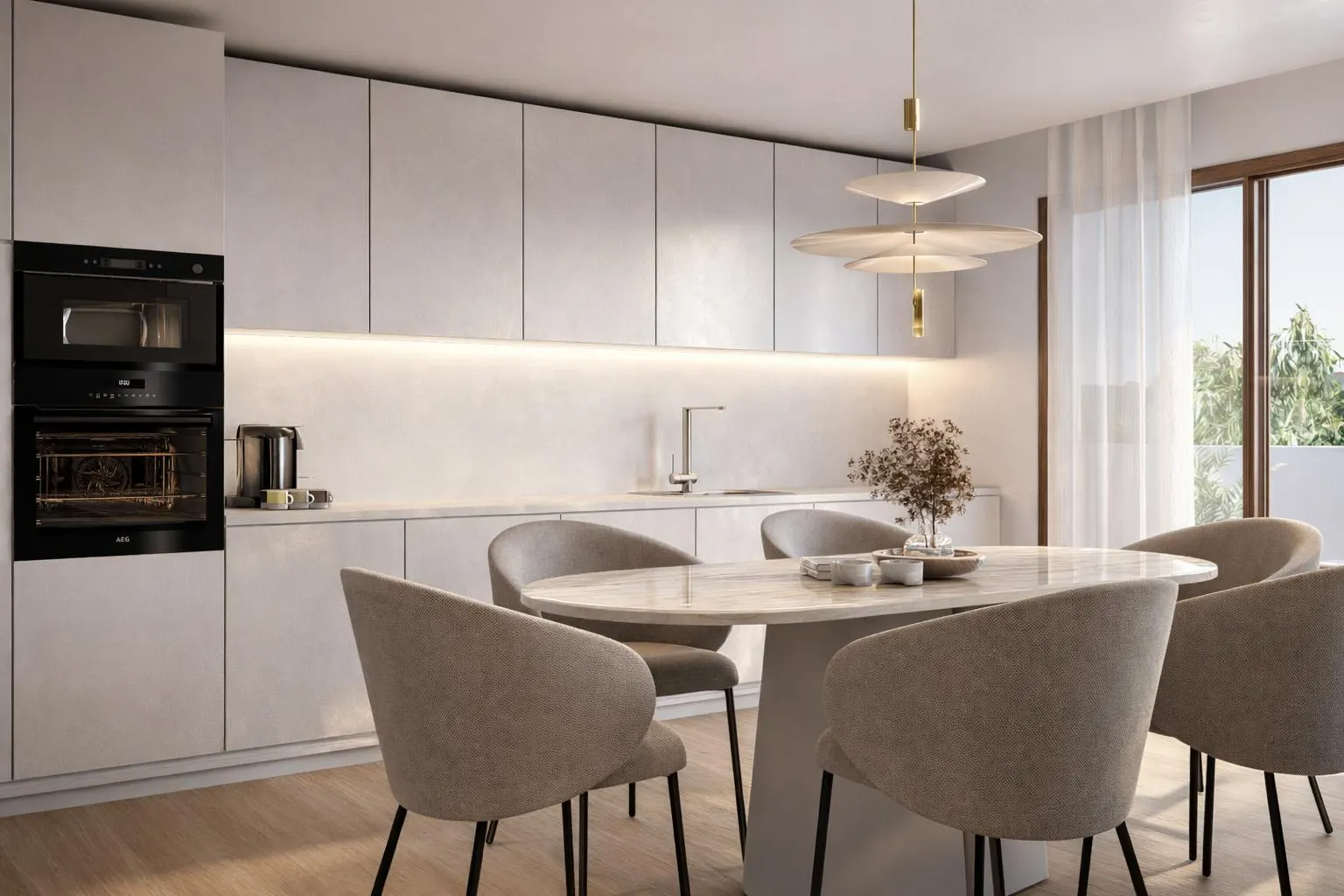 Comedor de diseño moderno con acabados de calidad